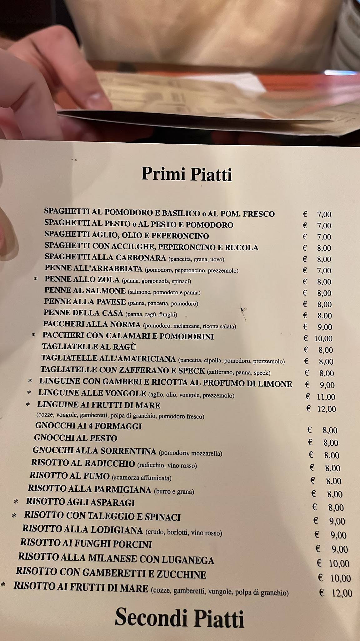 Menu di La Magolfa - Navigli 