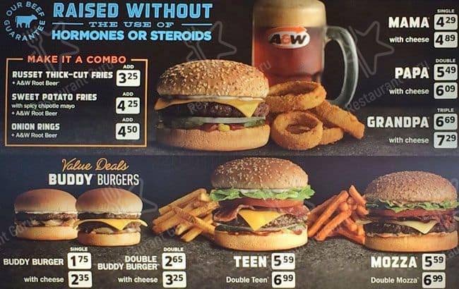 Carta de A&W Canada