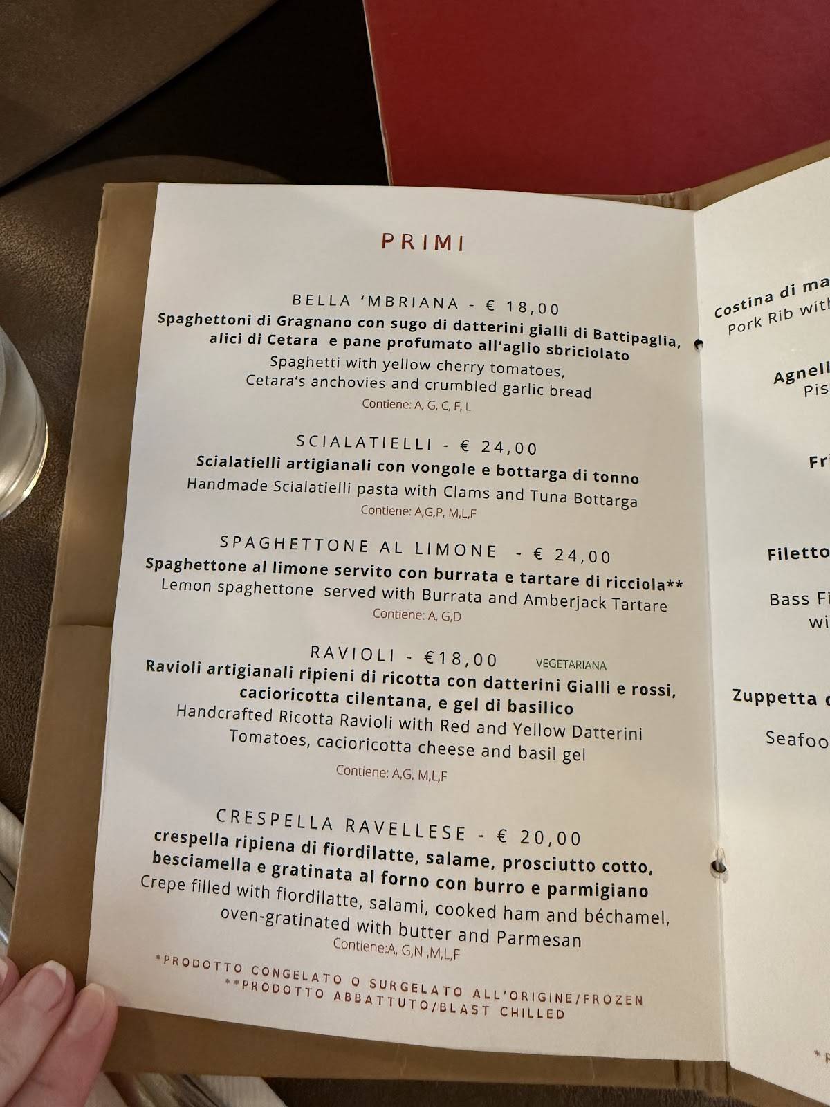 Menu di Mimì Ristorante Pizzeria 