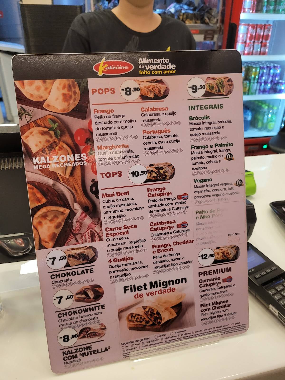 Mini Kalzone Midway Mall cardápio