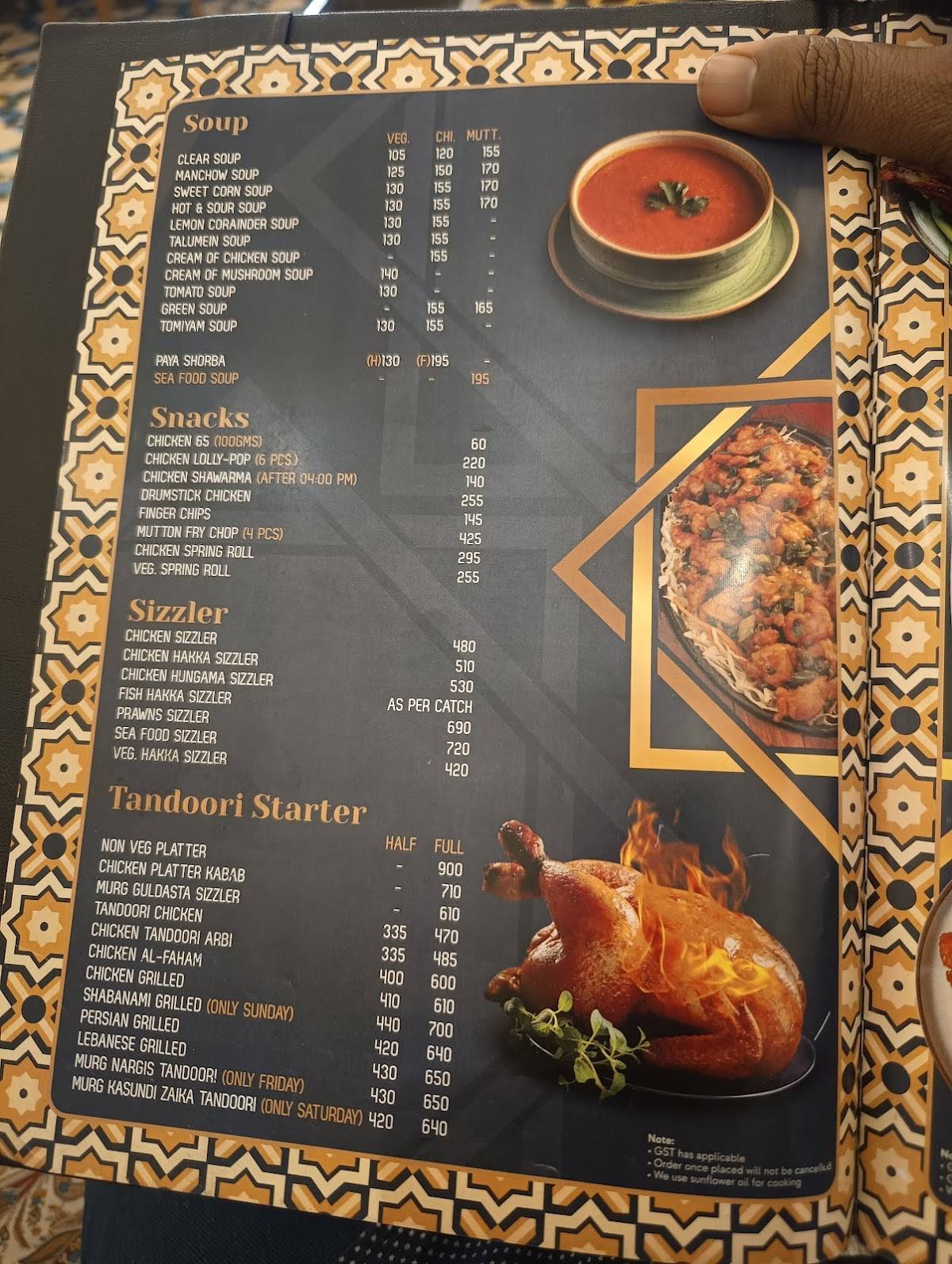 Rahamatulla Restaurant menu