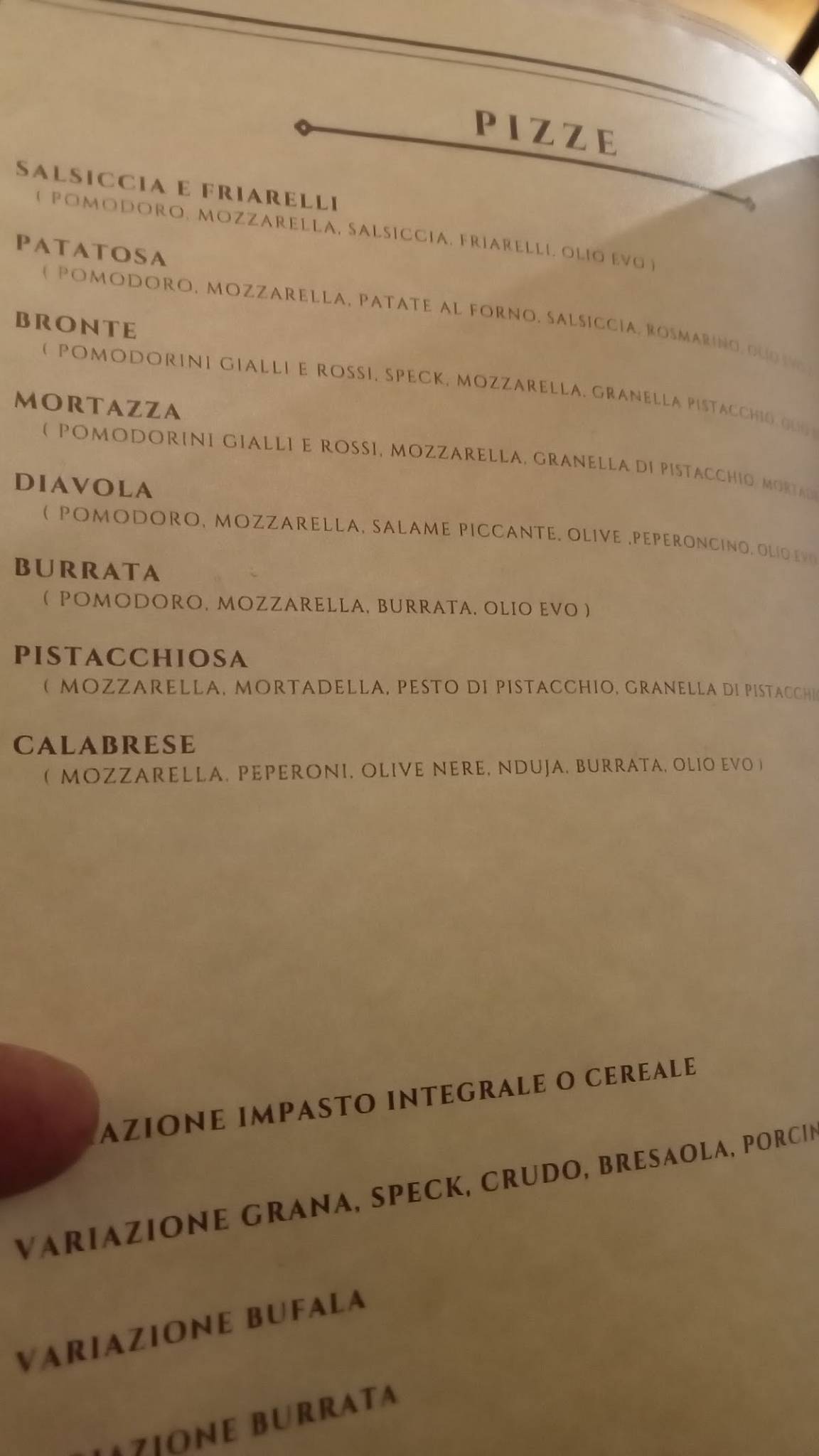 Menu di Mishalai 