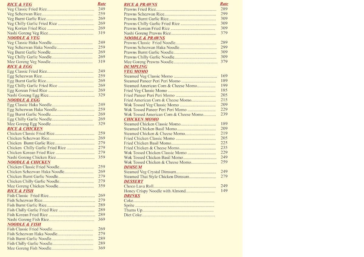 Miyagi menu
