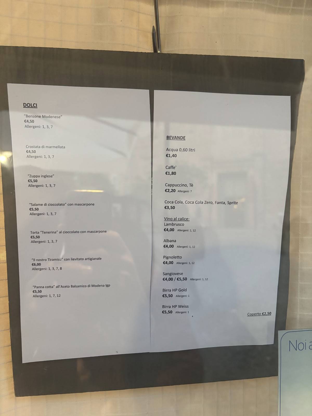 Menu di Trattoria Pomposa al Re gras - trattoria e take away 