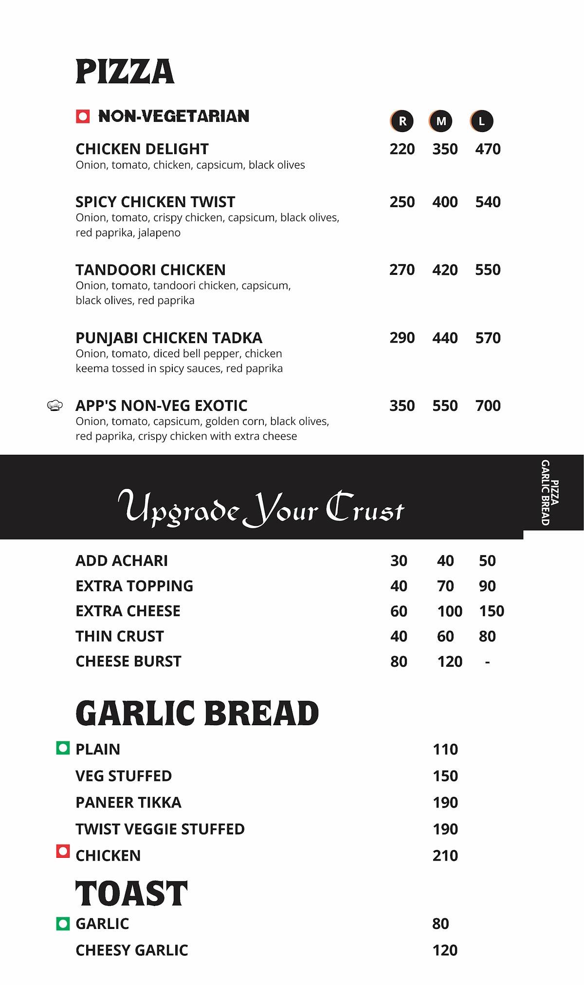 The Appetiter Best Restaurant In Moga/Veg And Non Veg Restaurant In Moga/Coffee Shop In Moga/Fast Food Restaurant In Moga menu