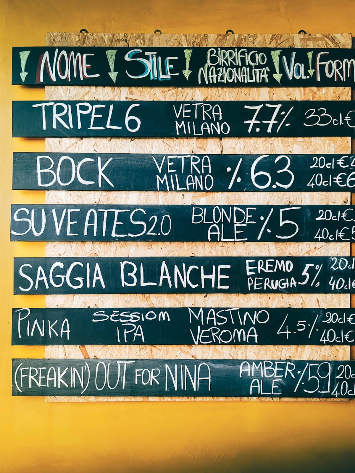 Menu di Mojé 