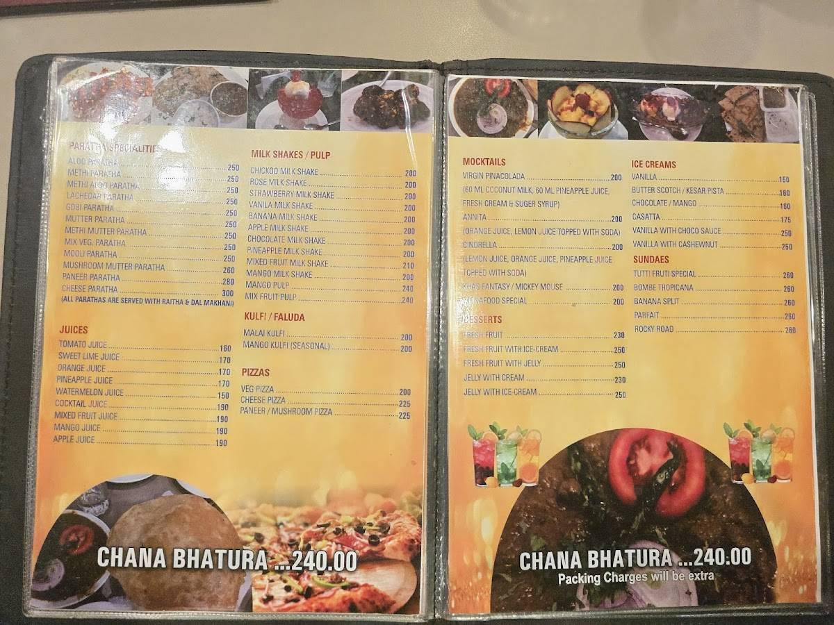 Monafood menu