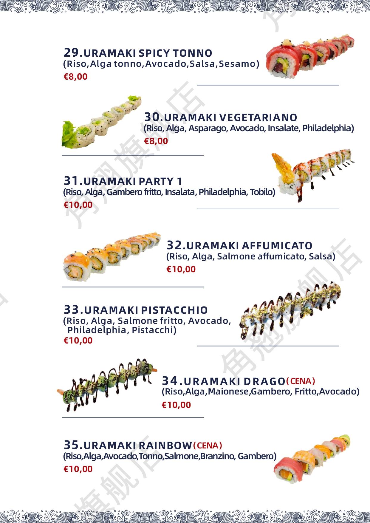 Menu di Ristorante Oh Sushi 