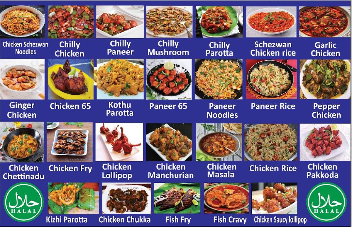 Moonlight restaurant menu