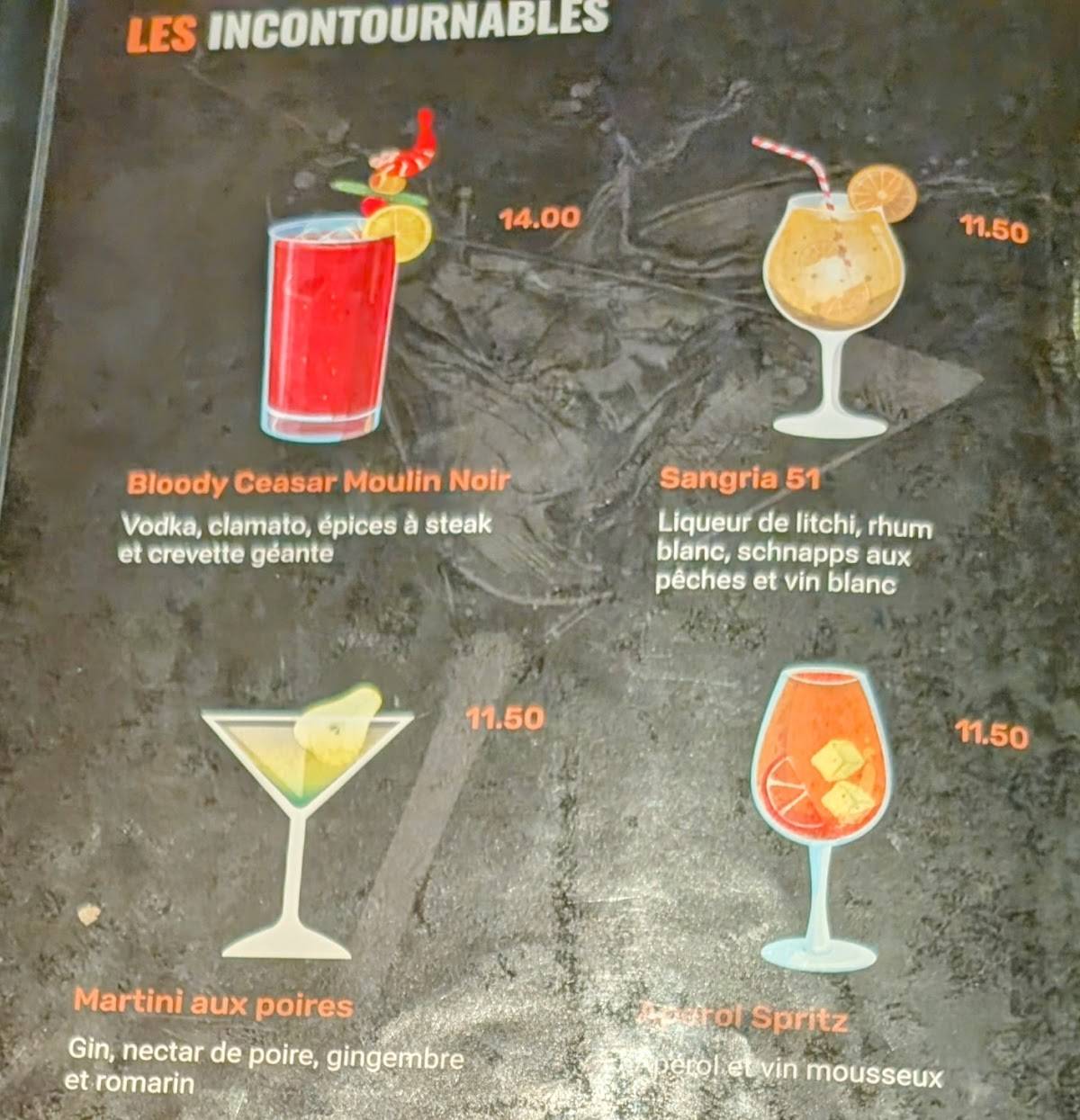 Menu de Moulin Noir
