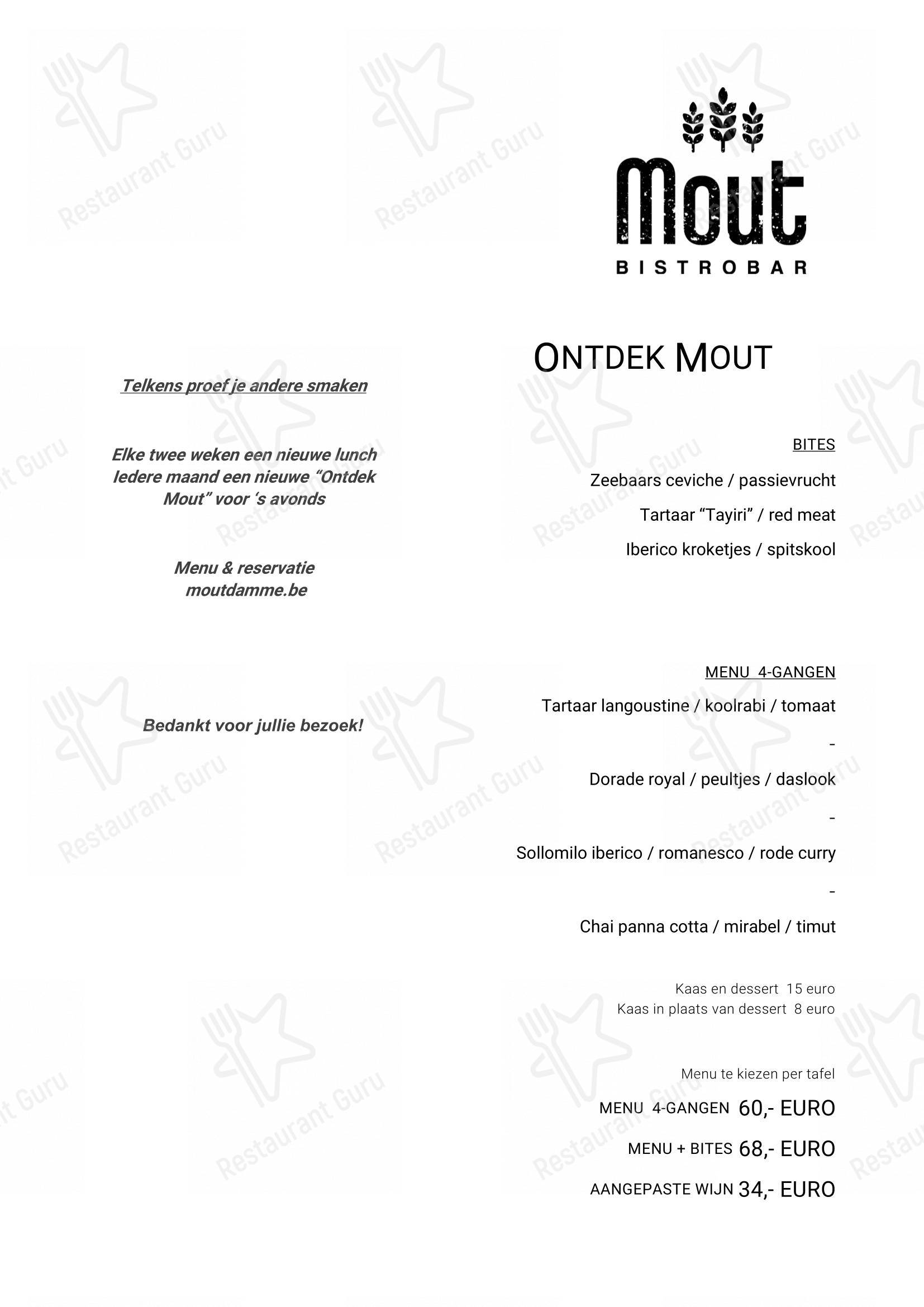 Lunch Menu pour Mout dans Damme