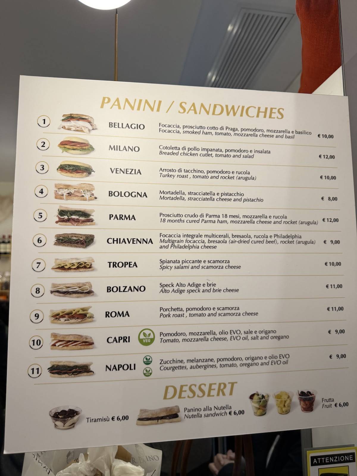 Menu di Mr. Panino 