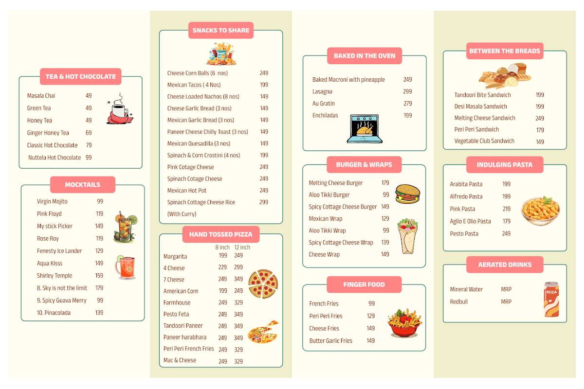 Muffins Cafe menu