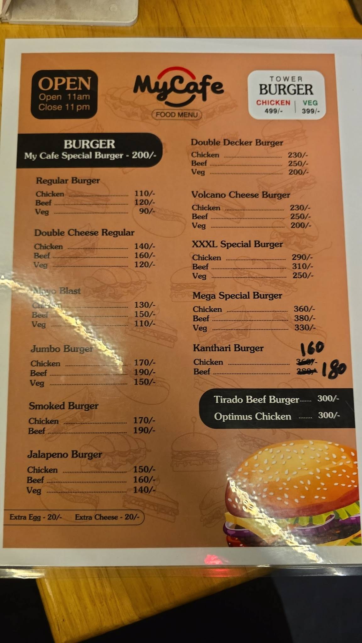MyCafe Thrissur menu