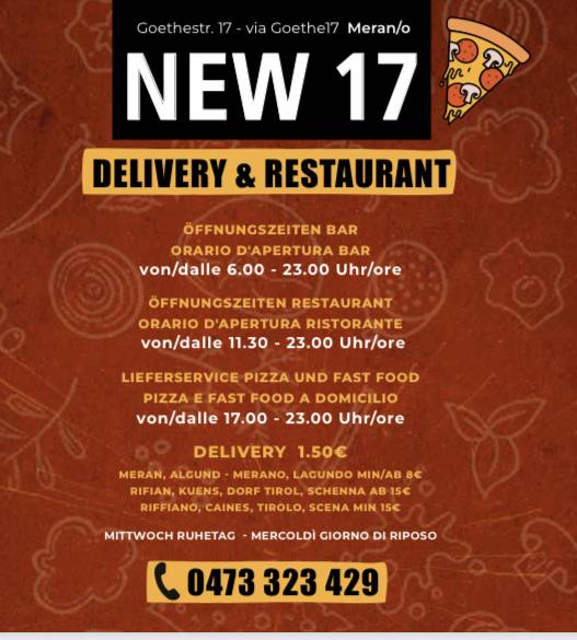 Menu de NEW 17