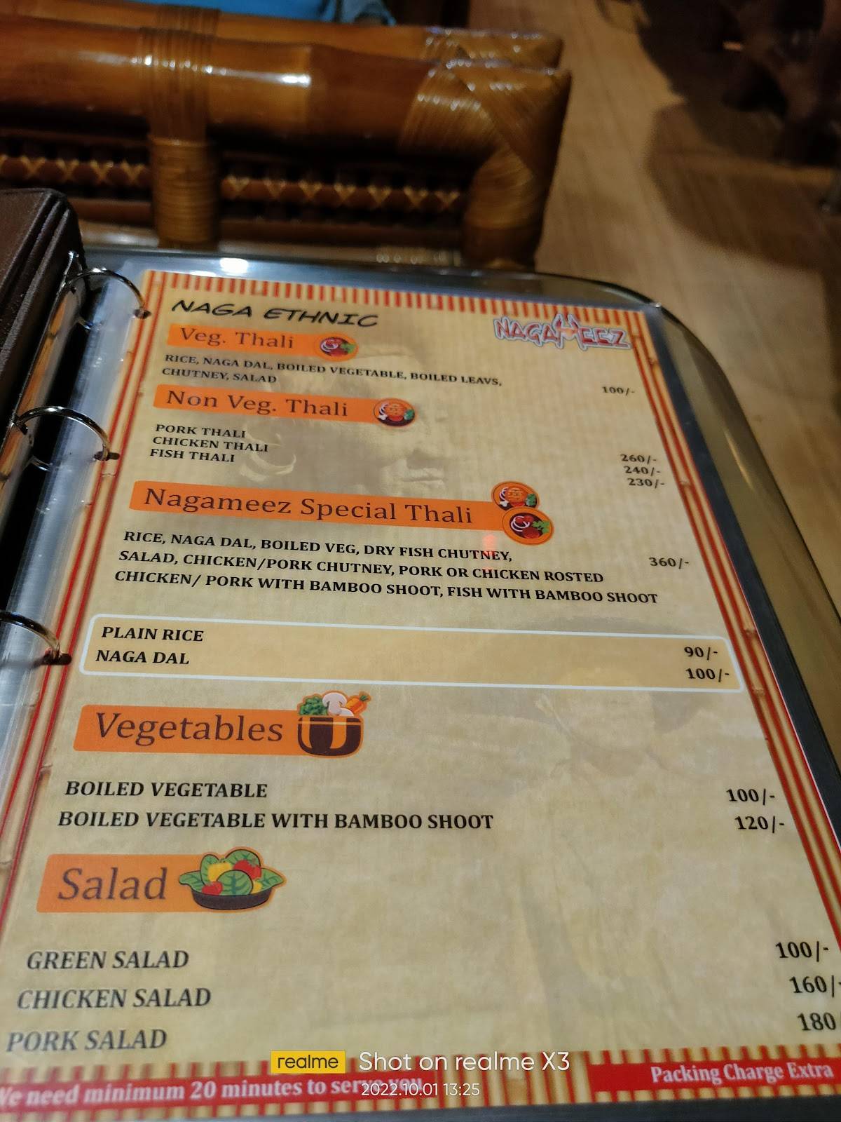 Nagameez menu