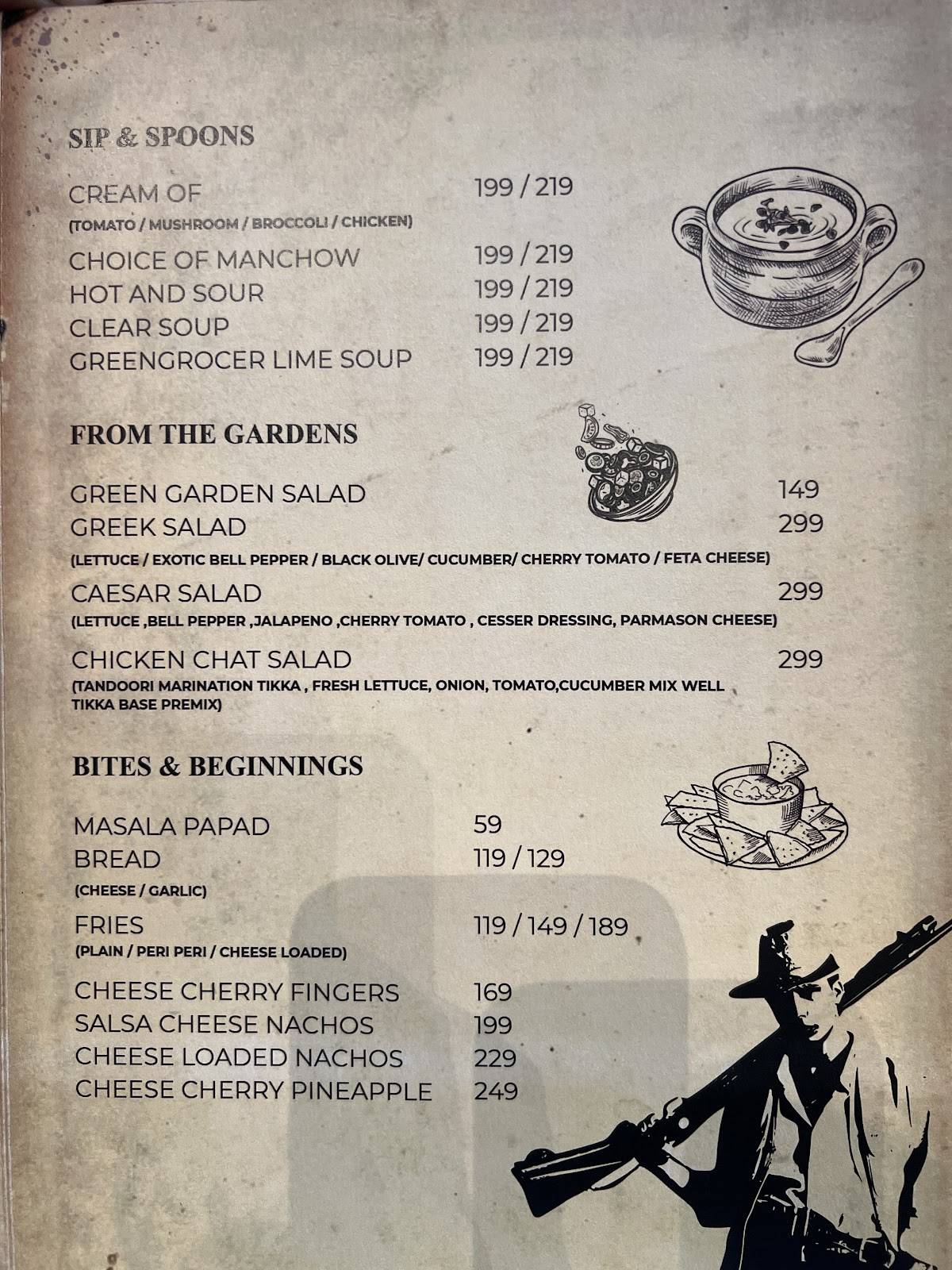 La cocina menu