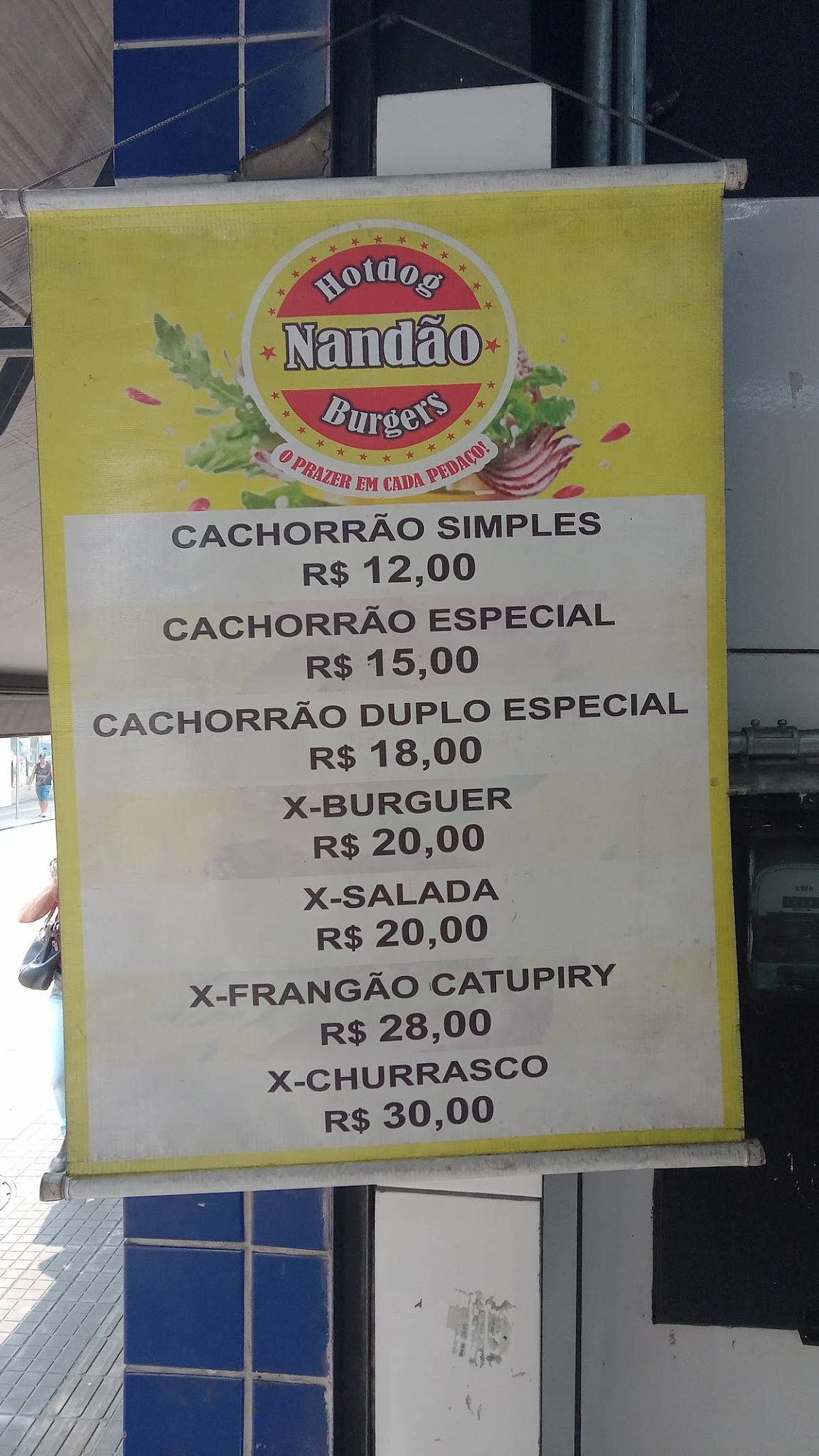 Nandão Lanches cardápio