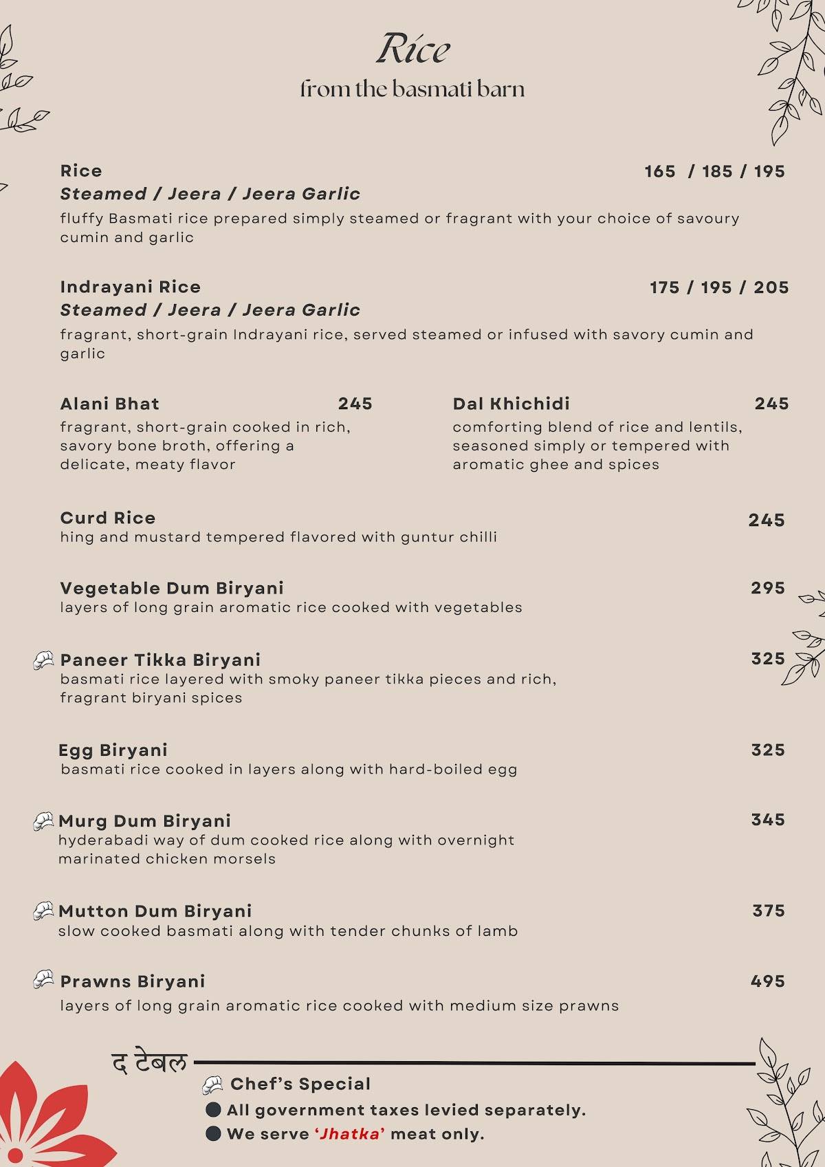 The Table Courtyard - Family Garden & Kitchen menu