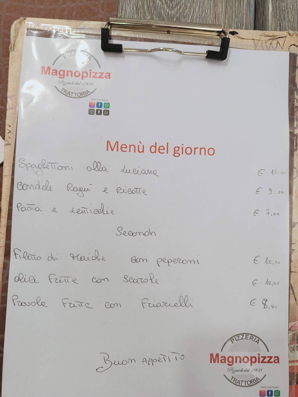 Menu di Magnopizza 2.0 