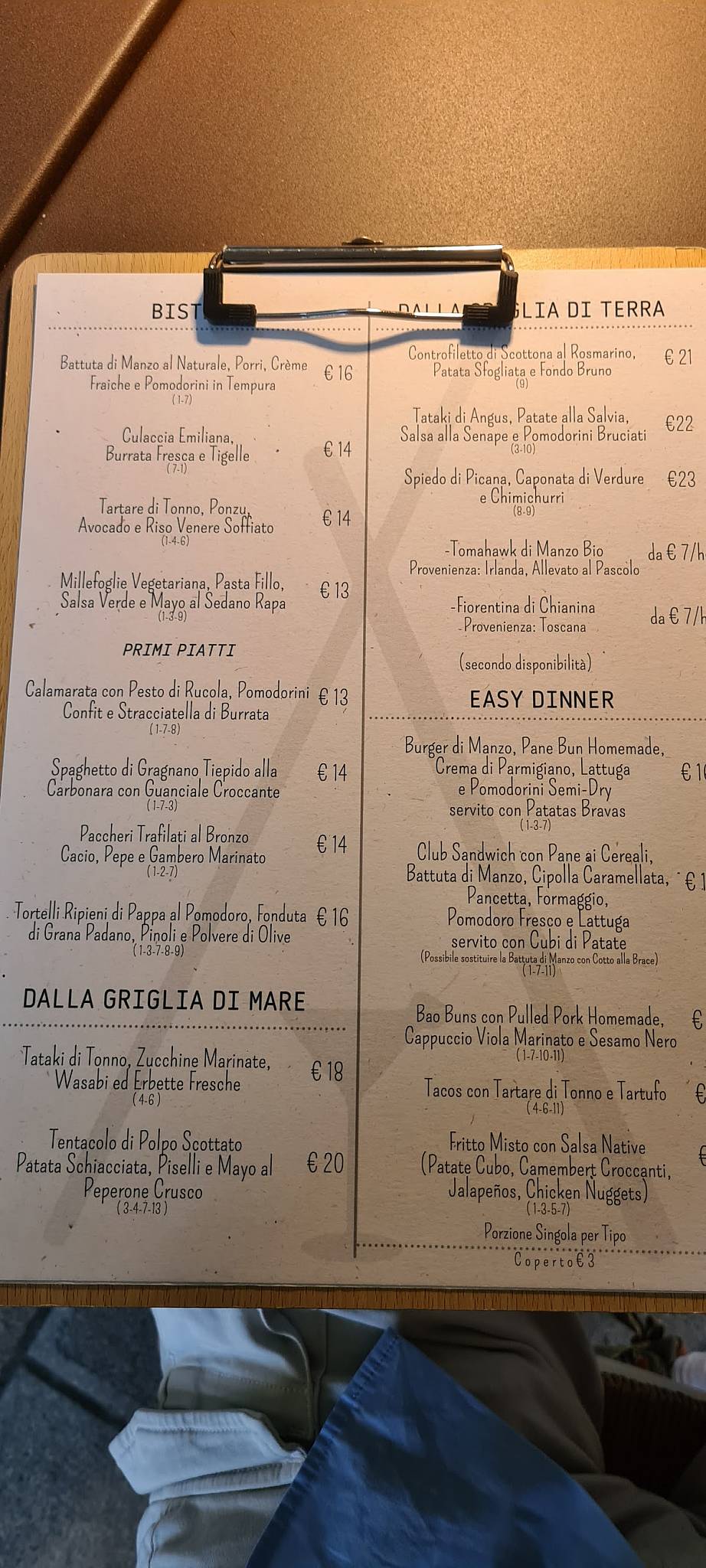 Menu da Native Restaurant & Lounge Bar, Camposampiero