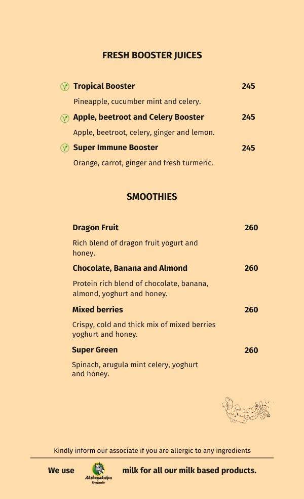 Go Native Lavelle Road menu