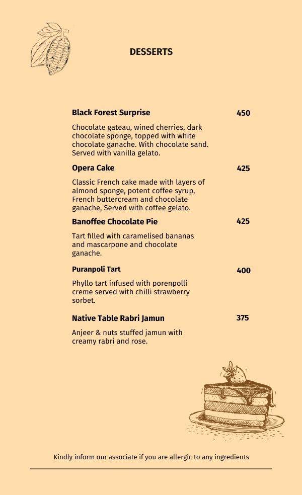 Go Native Lavelle Road menu