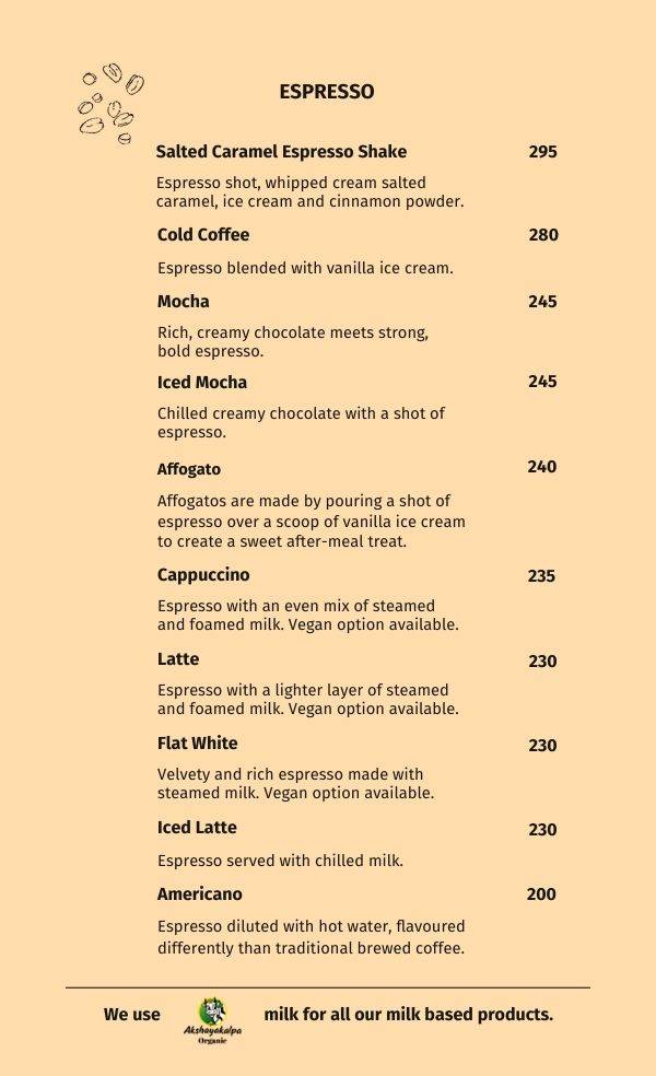 Go Native Lavelle Road menu