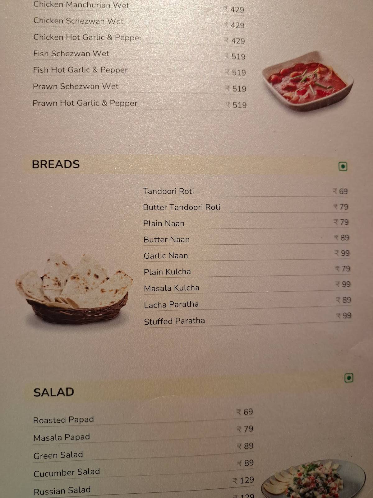 Navarasa Restaurant menu