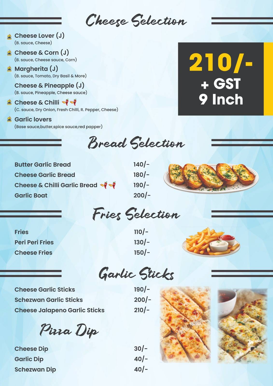 Pizza Station menu