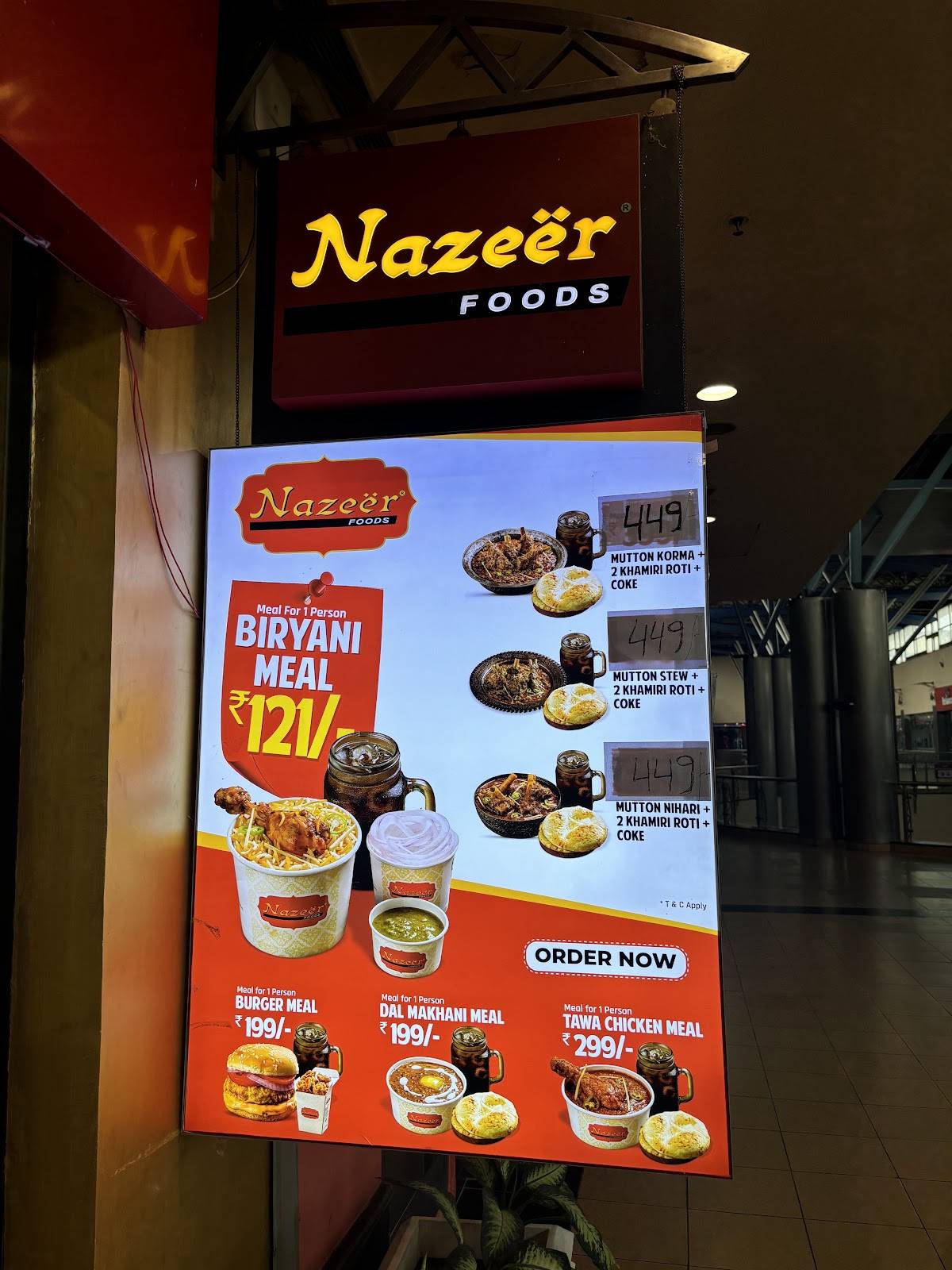 Nazeer Foods menu