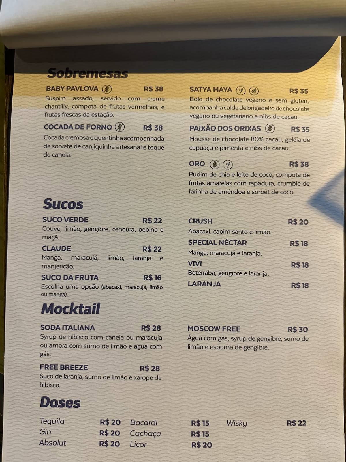 Néctar Comida Afetiva cardápio