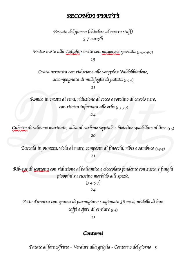 Menu di Delight Restaurant 