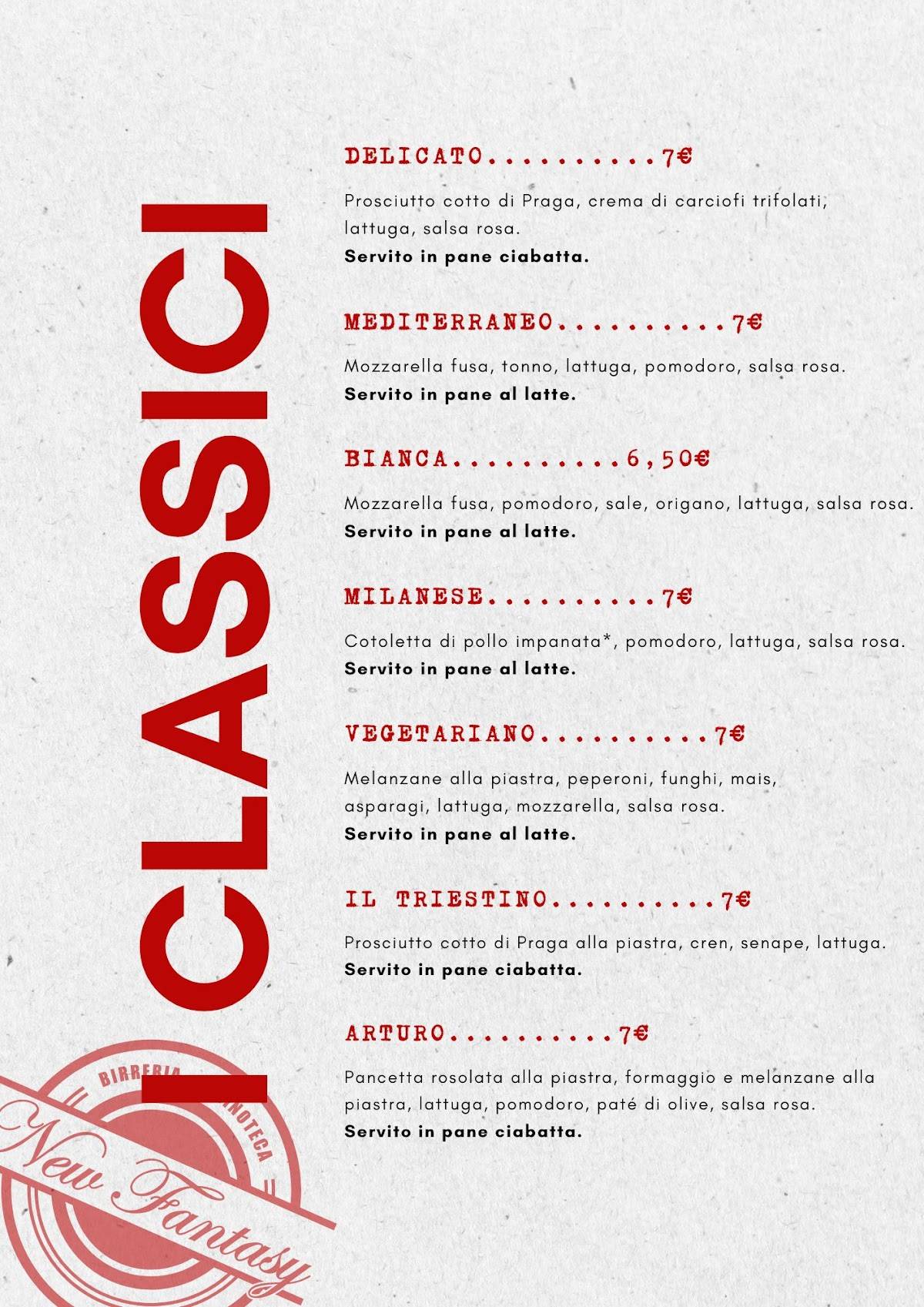 Menu di New Fantasy 