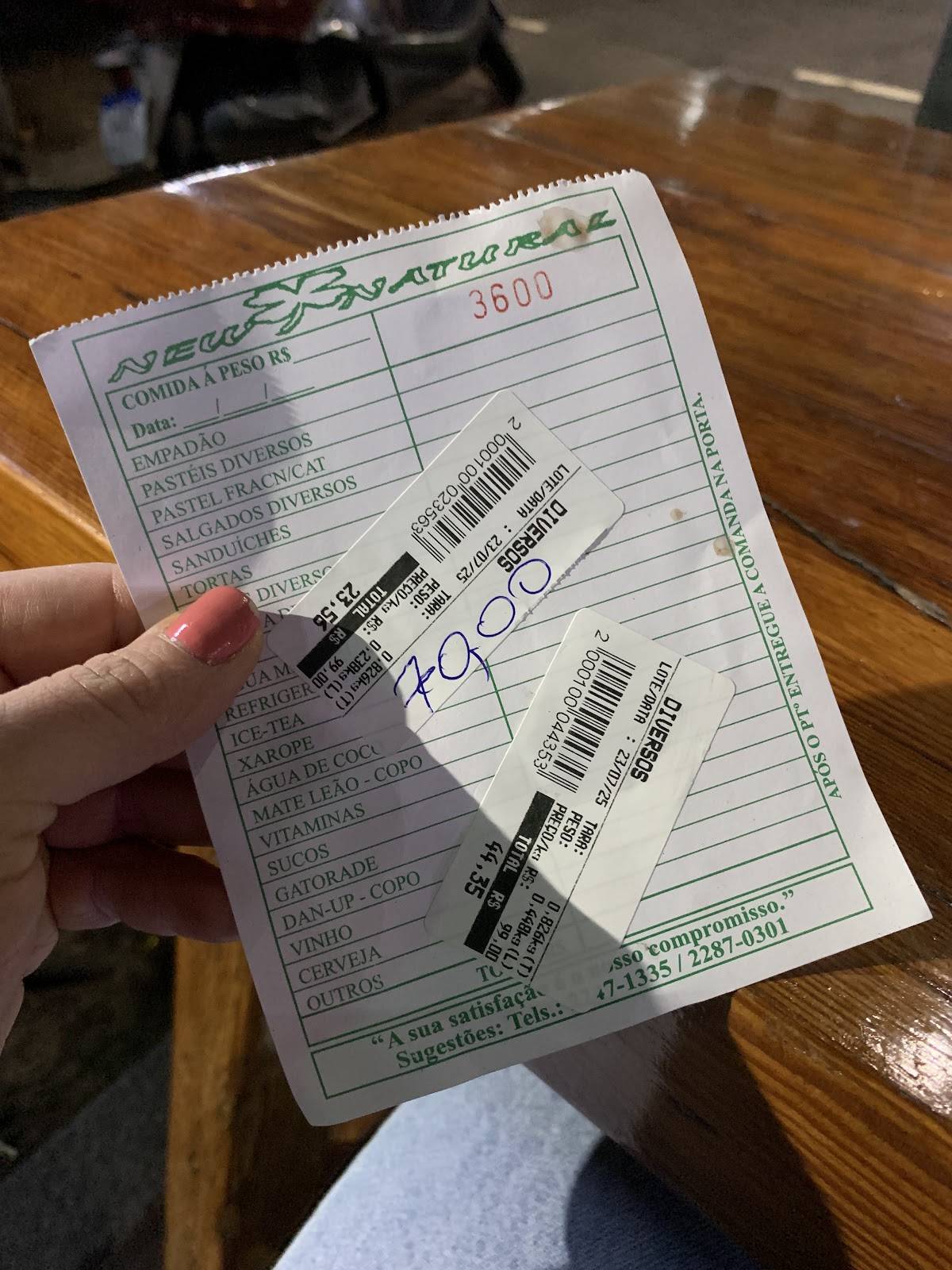 New Natural cardápio