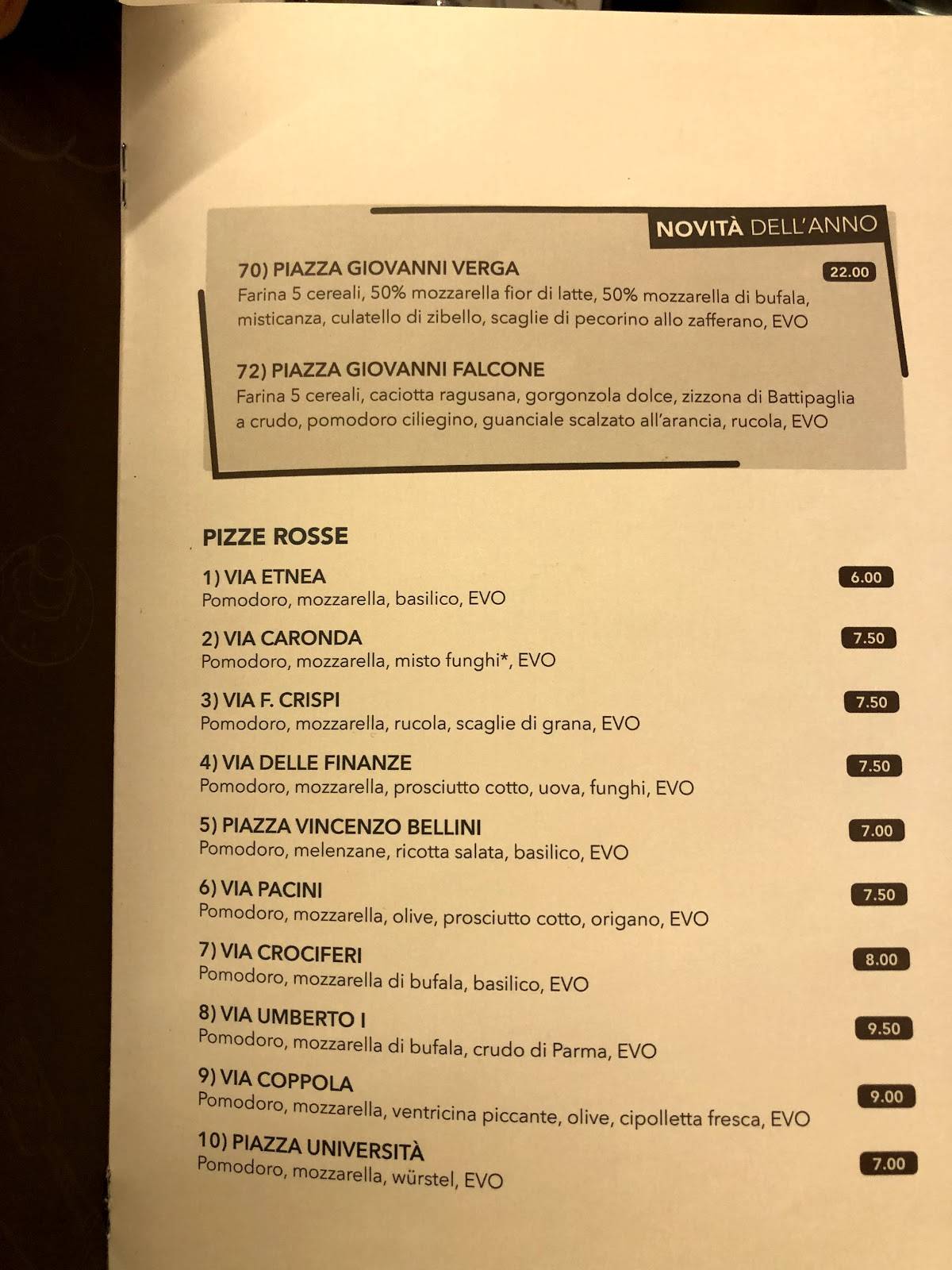 Menu di Scorzonera Ristorante Pizzeria a Nicolosi 