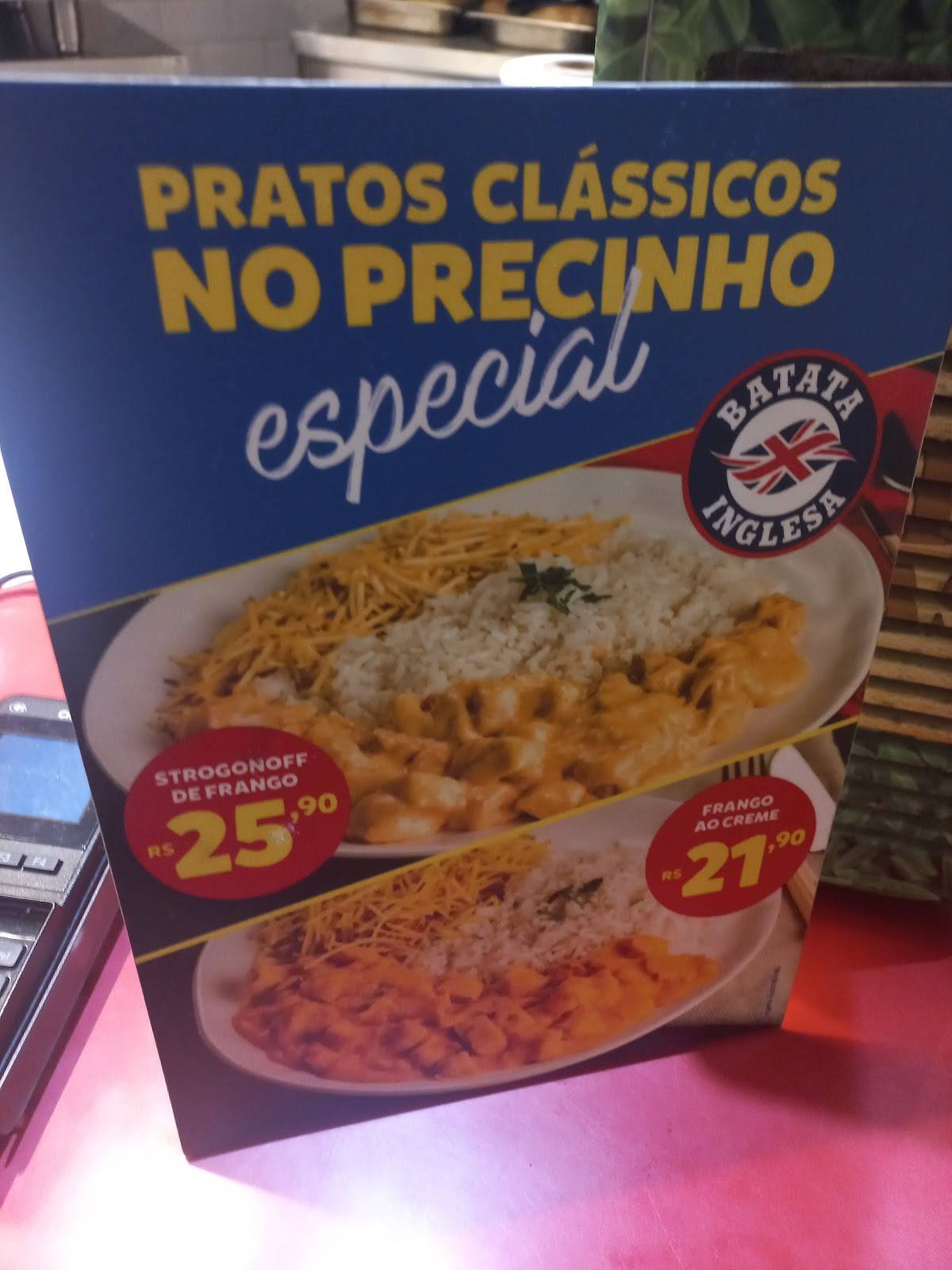 Batata Inglesa cardápio