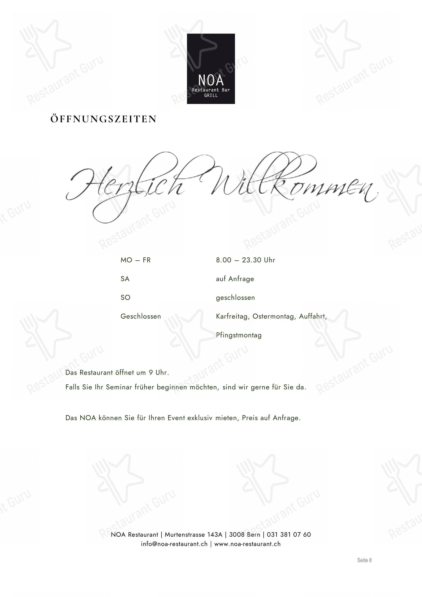 Menu di Noa - Menu bar