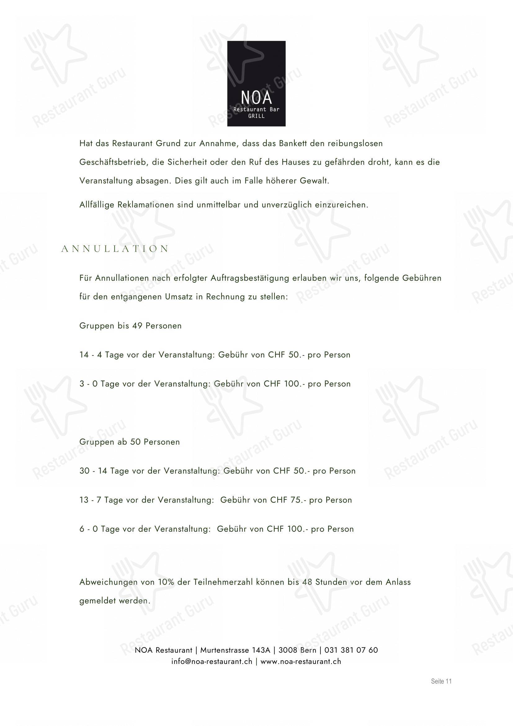 Menu di Noa - Menu bar