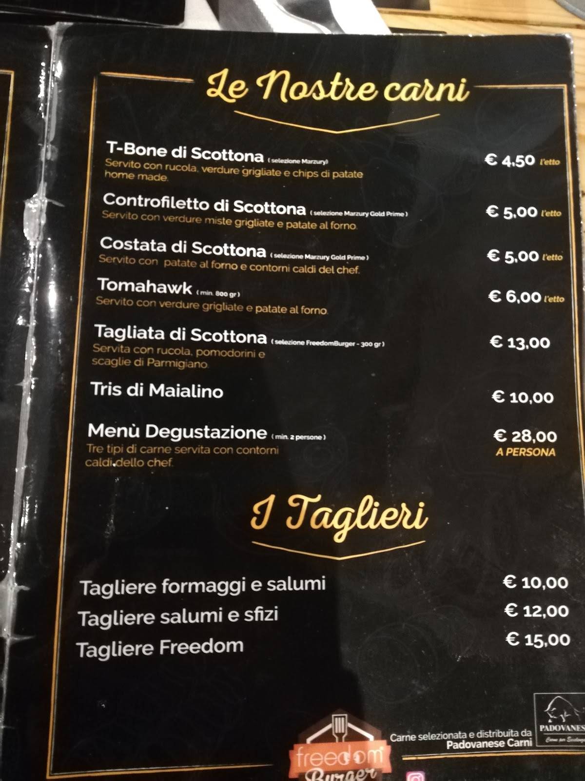 Menu di O' Boss Re Taglier 
