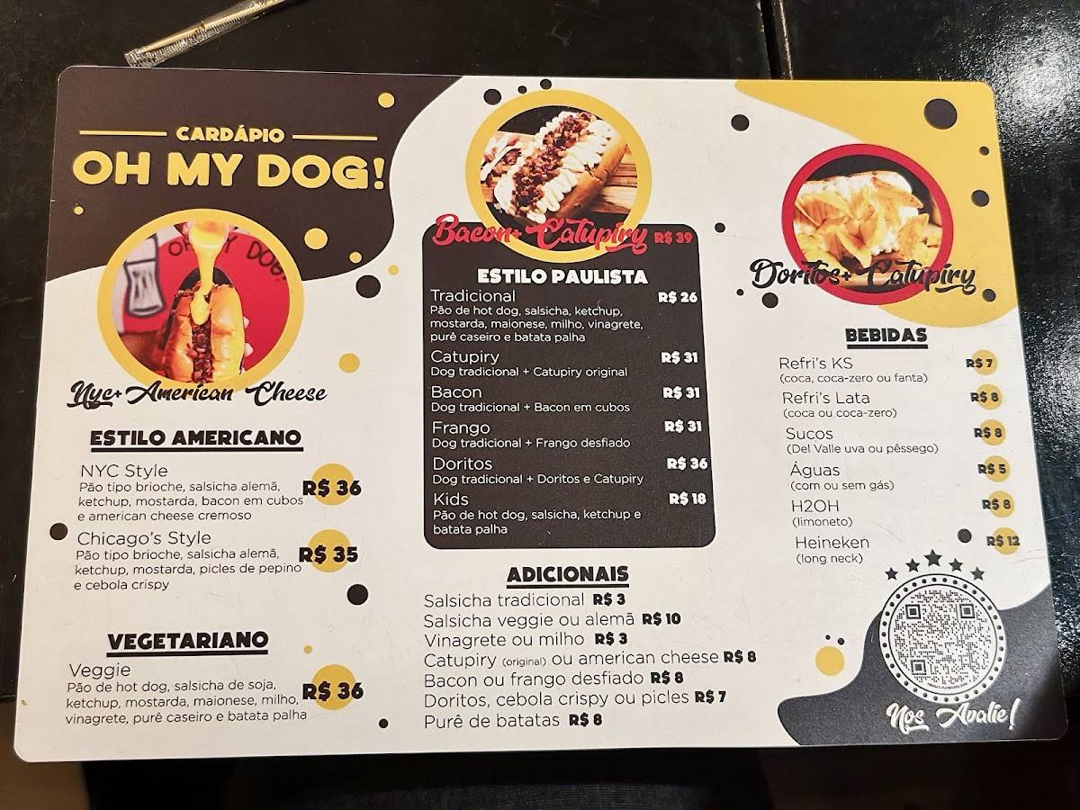 OH MY DOG! cardápio