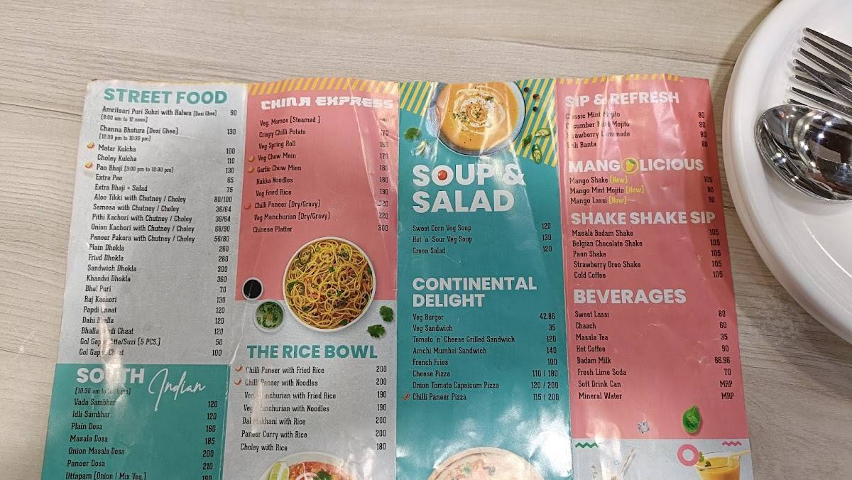 OM Sweets menu