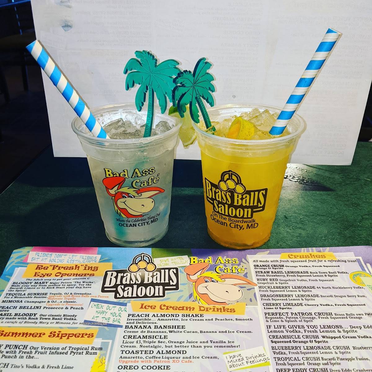 Menu at Brass Balls Saloon pub & bar, Ocean City