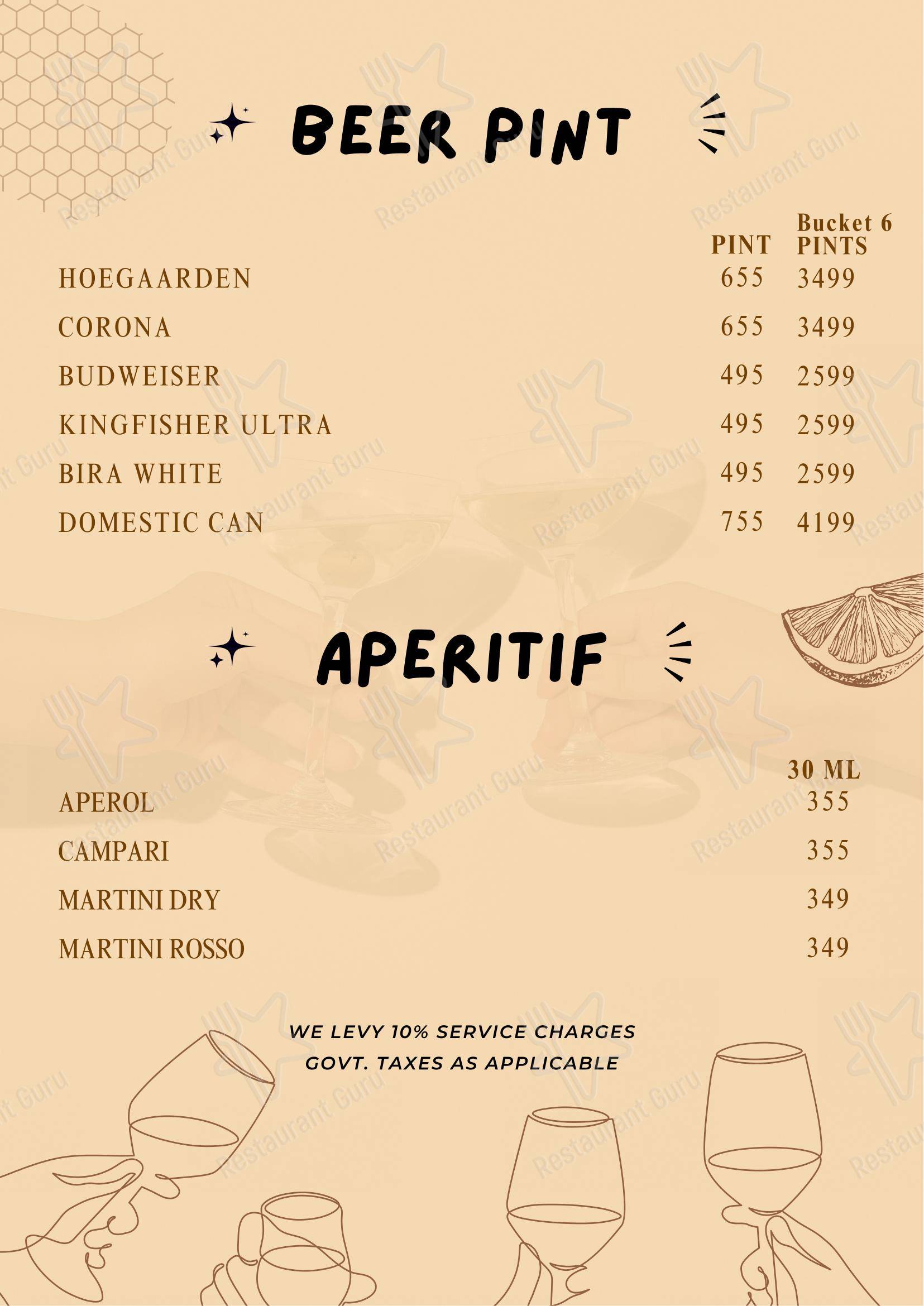 Oh Honey By Skyhouse in Noida - Menu bar