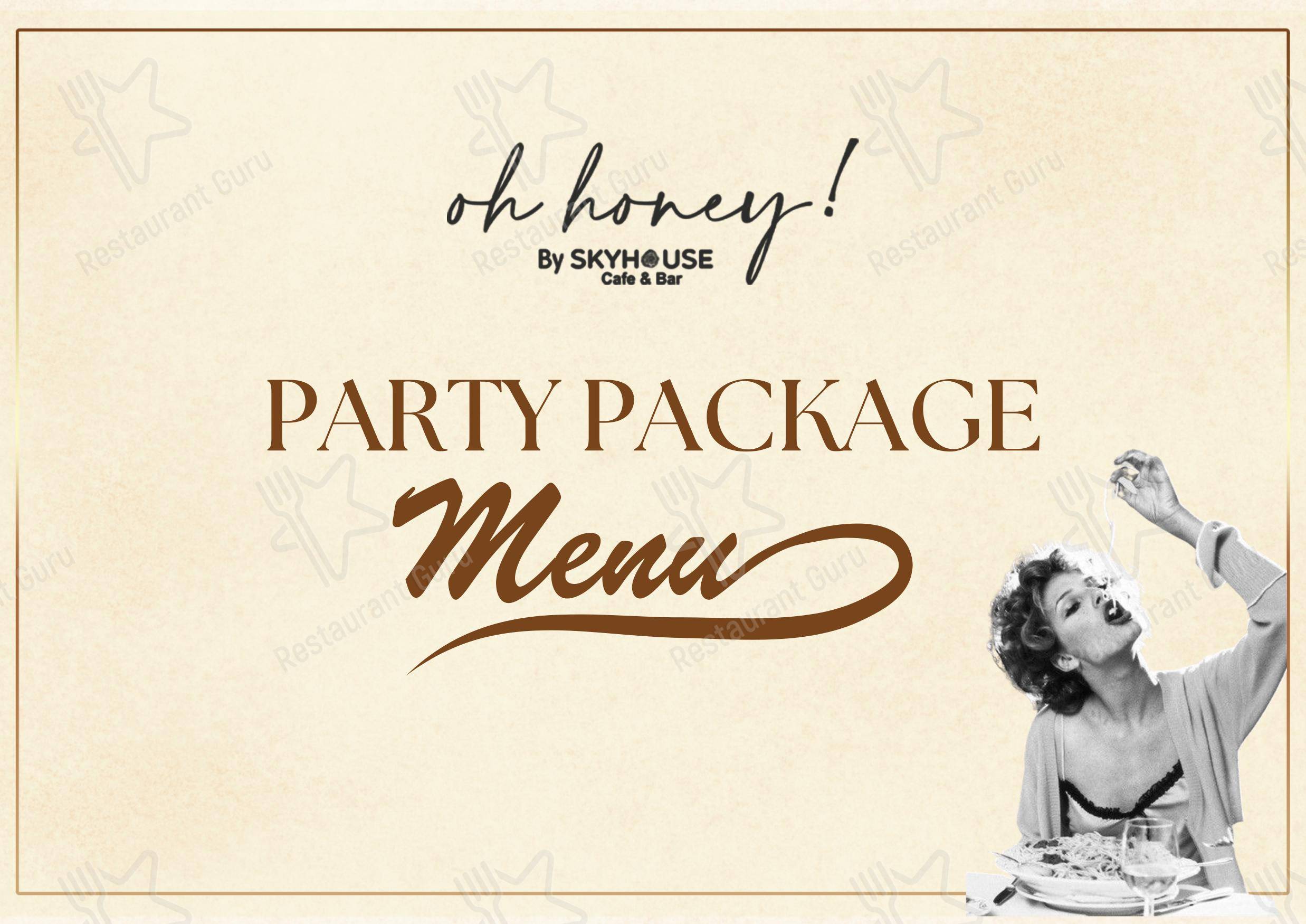 Menu for Oh Honey By Skyhouse in Noida