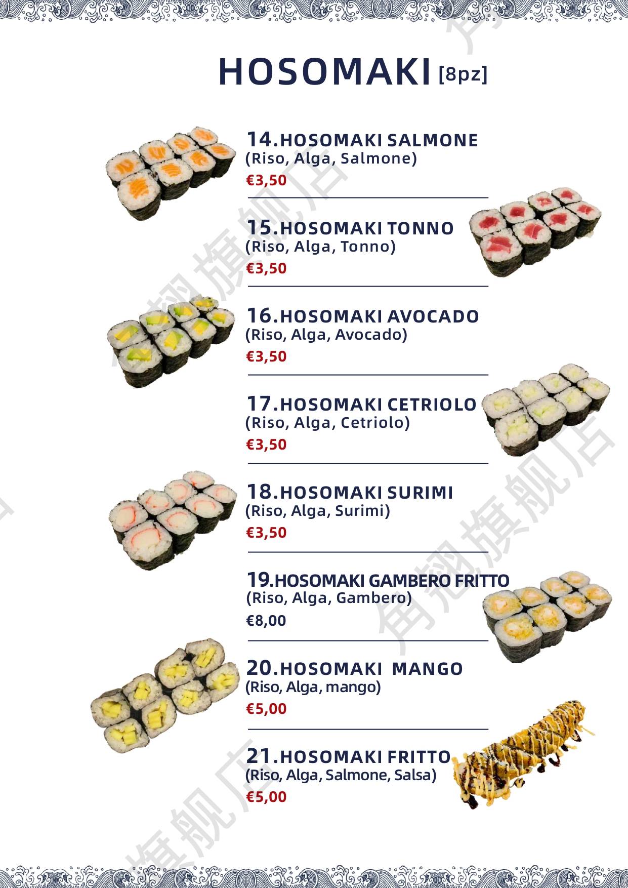 Menu di Ristorante Oh Sushi 