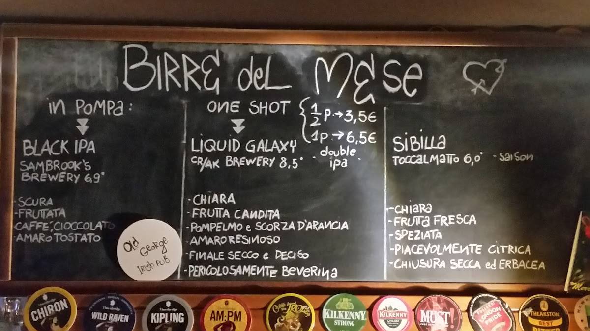 Menu di Old George Irish Pub 