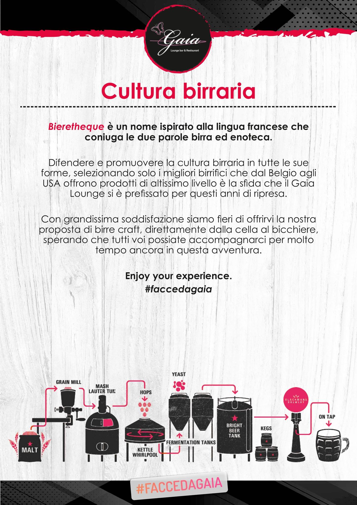 Menu di Gaia lounge bar & restaurant 