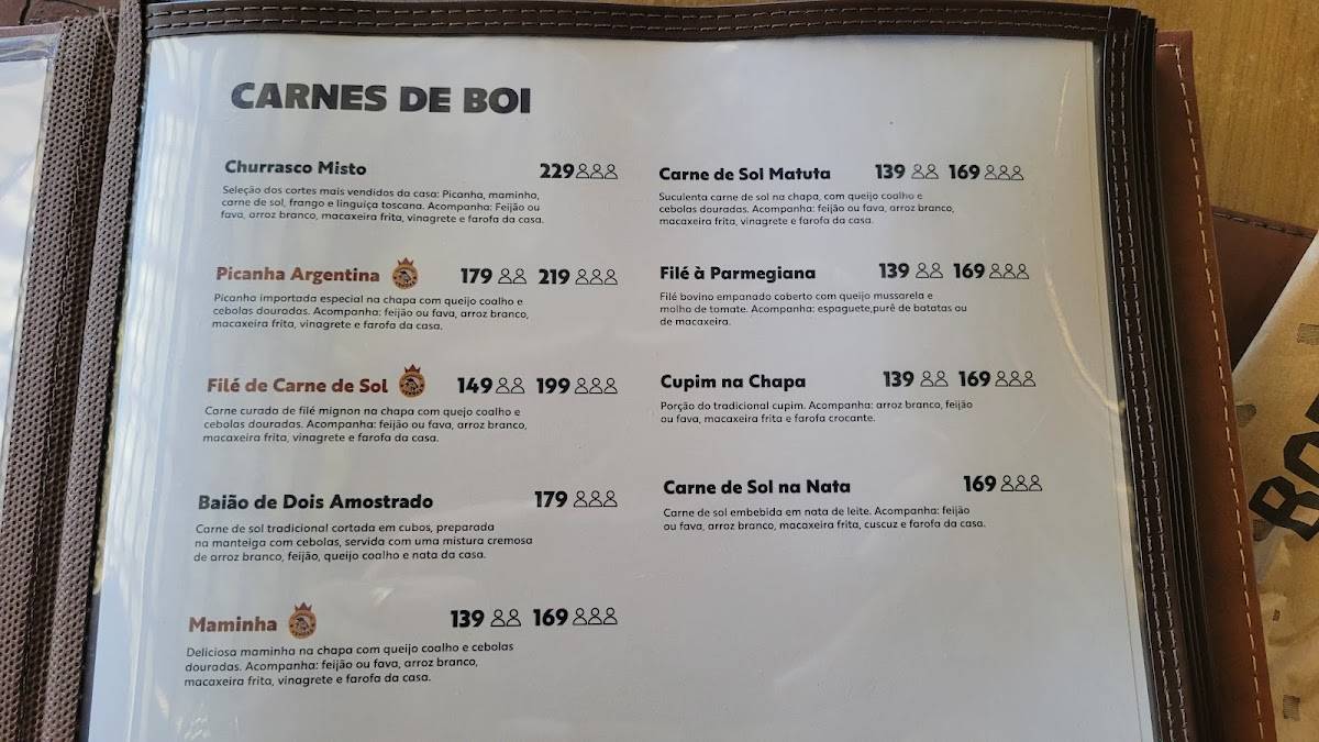 Bode do Nô Olinda cardápio