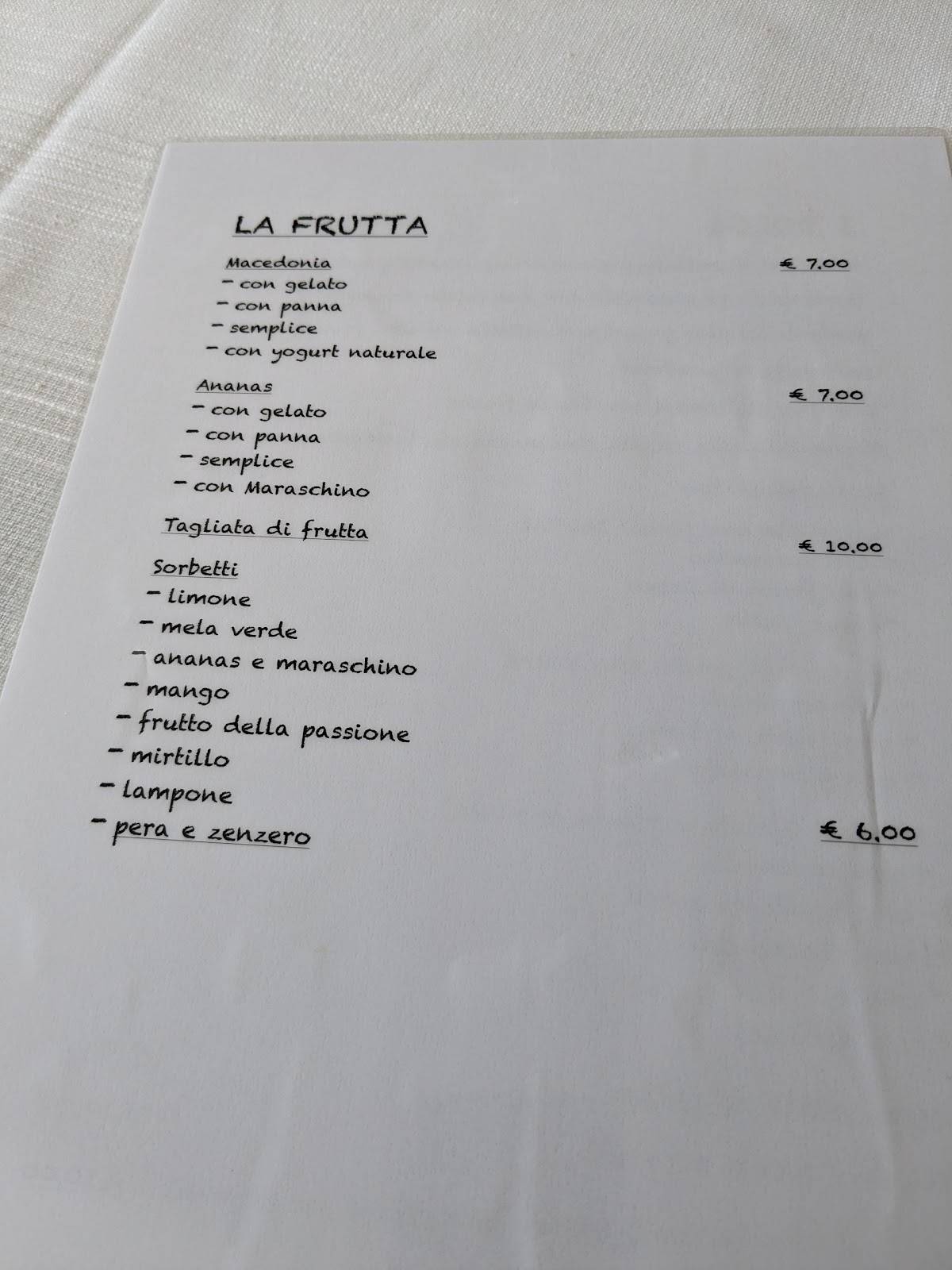 Menu di Olinto 
